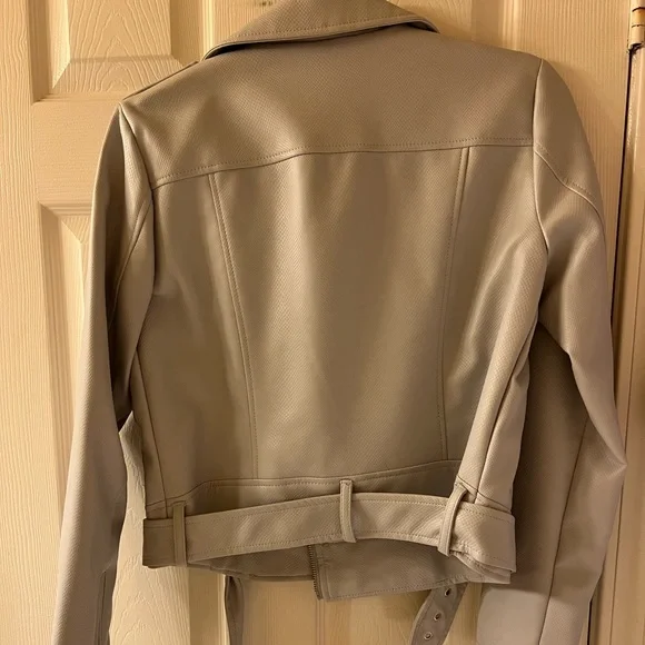 Bagatelle Belted Leather Biker Jacket - Picture 4 of 5